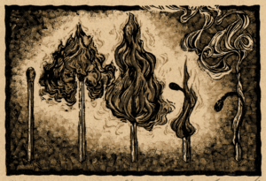 Allegory, wood engraving