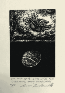 You Will have Good Luck and Overcome Many Hardships, Wood Engraving